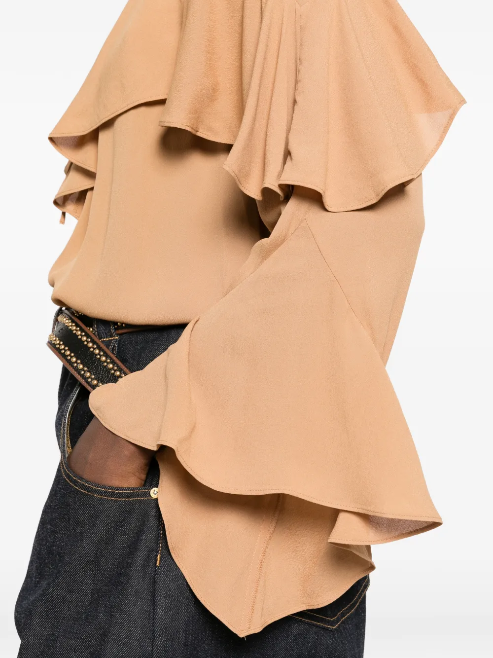 Ba&Sh Betty ruffled tiered blouse Bruin