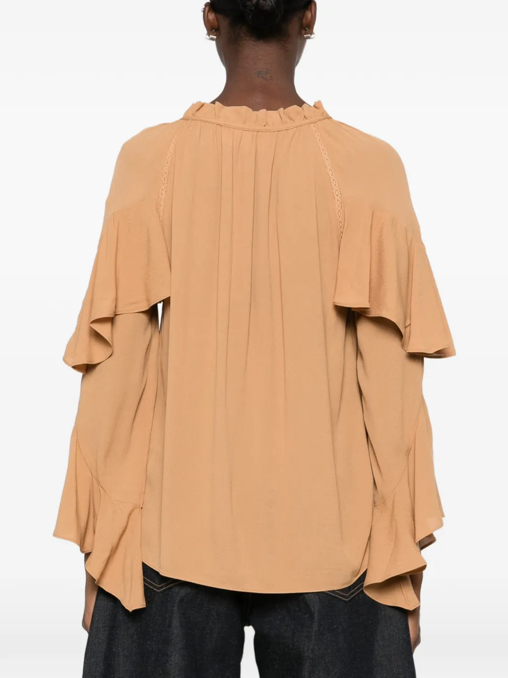 Ba&Sh Betty ruffled tiered blouse Bruin