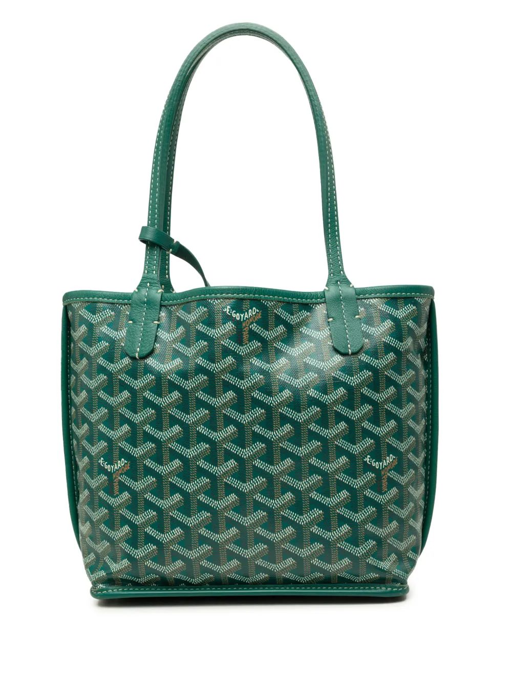 Goyard Pre-Owned 2019 Mini Goyardine Reversible Anjou tote bag - Vert Goyard Pre-Owned 2019 Mini Goyardine Reversible Anjou tote bag - Vert