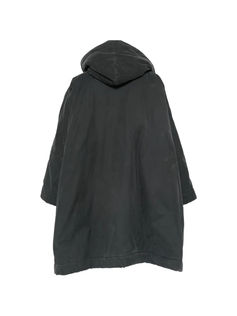 Romeo Gigli Pre-Owned 1990s Kapuzenmantel mit Knöpfen - Schwarz