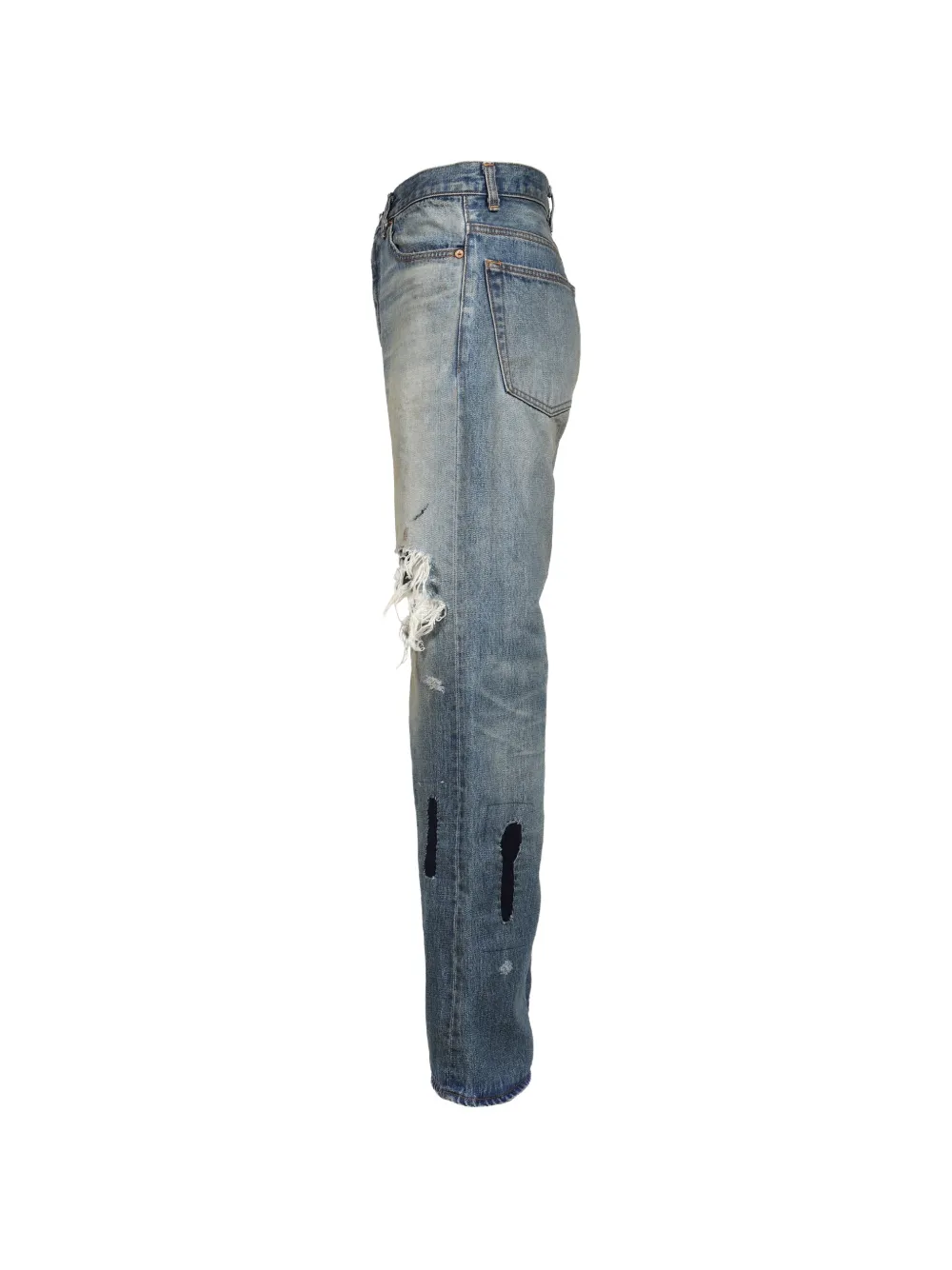 KAMIYA Gerepareerde bootcut jeans Blauw