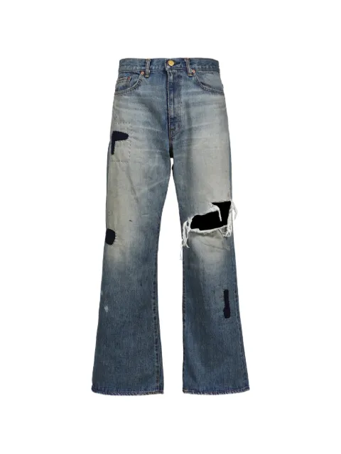KAMIYA repaired bootcut jeans