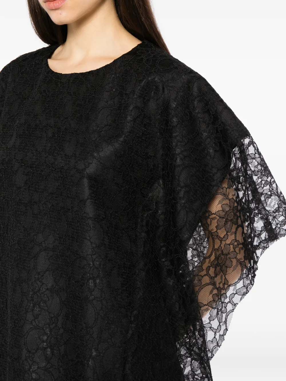 Comme Des Garçons lace midi dress Zwart