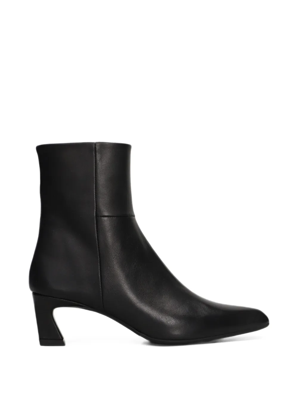 Evaluna pointed-toe leather ankle boots - Noir