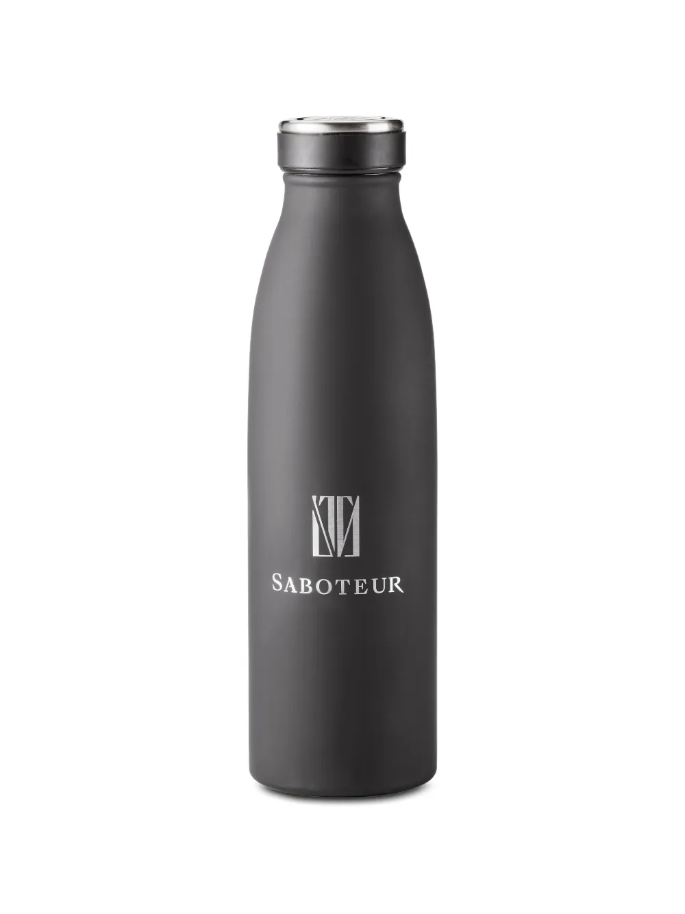 SABOTEUR Urban logo-print water bottle Zwart