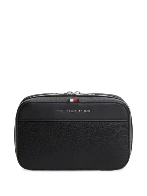 Tommy Hilfiger logo-plaque pebbled wash bag