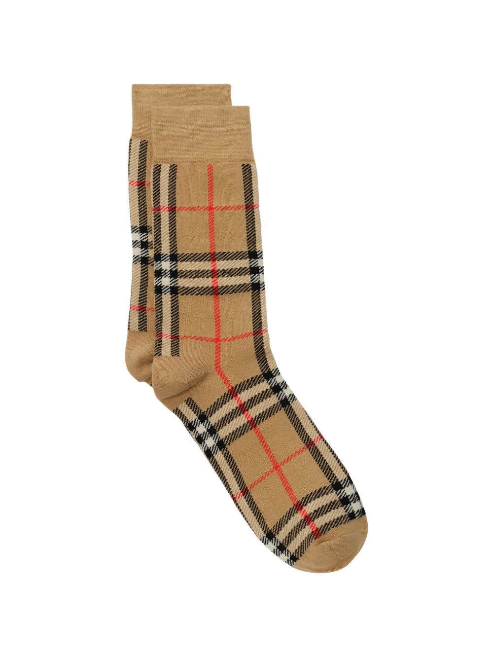 Burberry Check cotton cashmere-blend socks - Toni neutri
