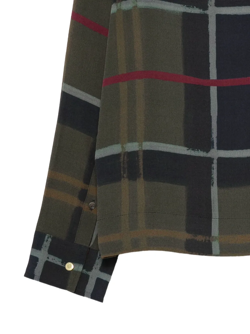 Barbour check-print shirt Groen