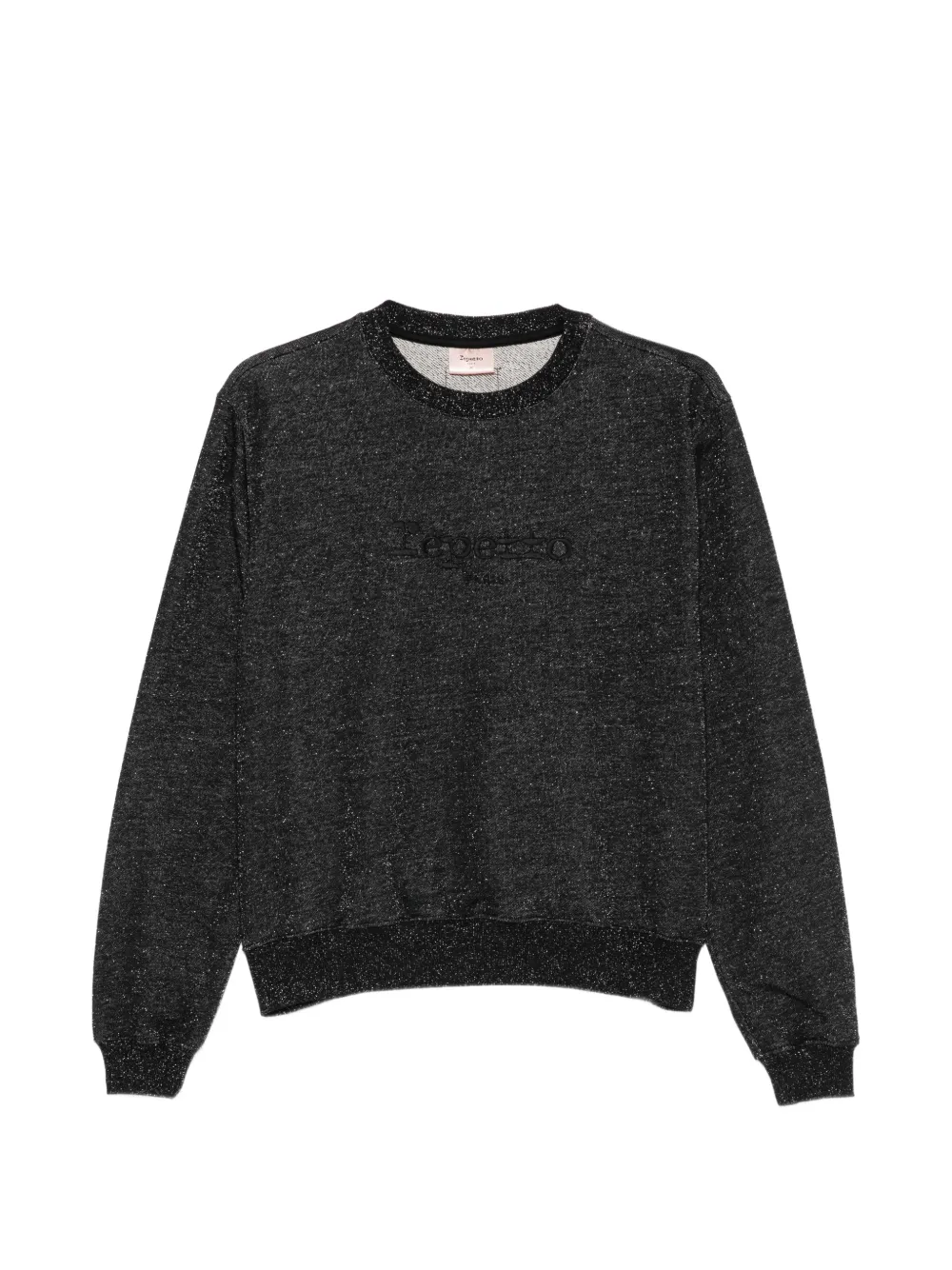 Repetto Sweatshirt mit Logo-Stickerei und Glitter-Effekt - Schwarz
