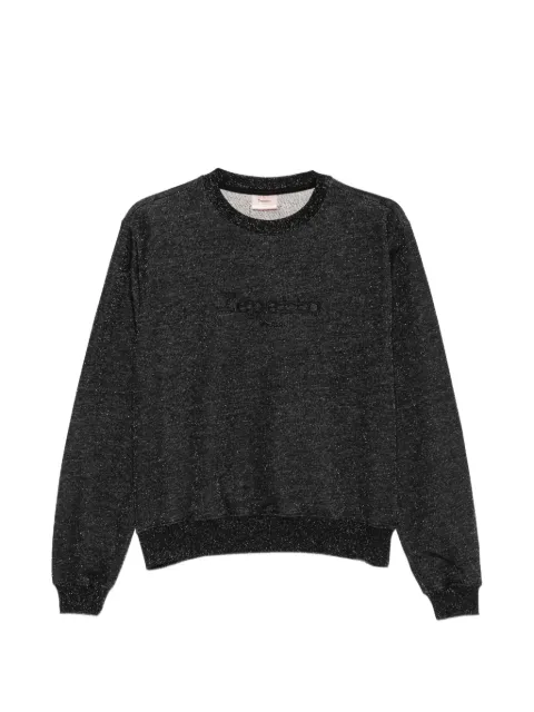 Repetto logo-embroidered glitter-effect sweatshirt
