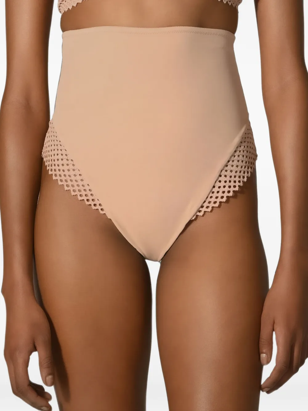 Wolford Romantic Net high-waist slip Roze
