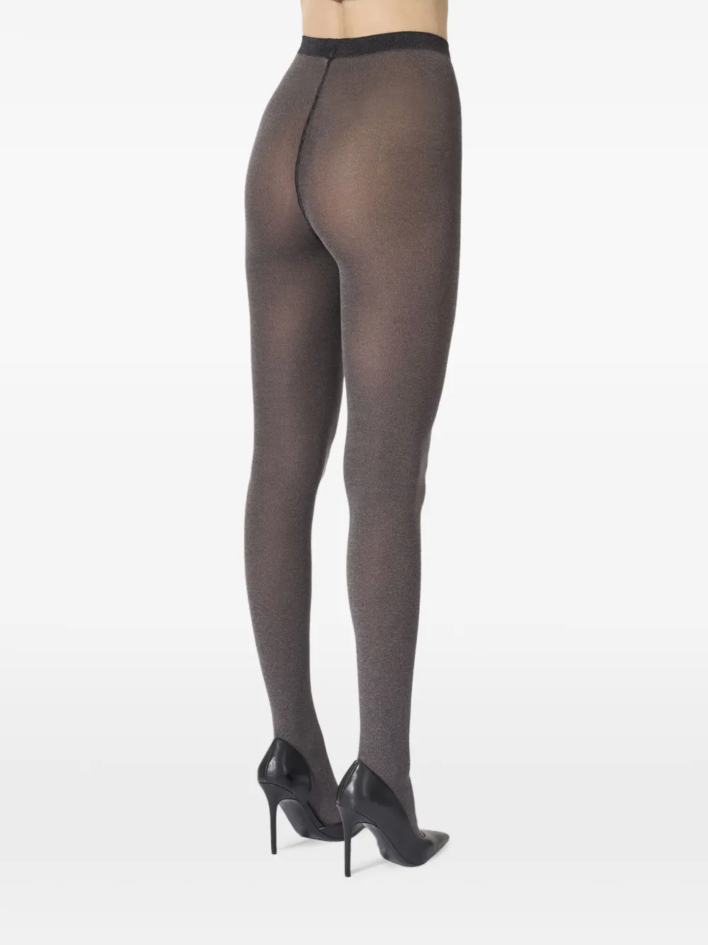 Wolford Fluwelen panty met katoenen print Zwart