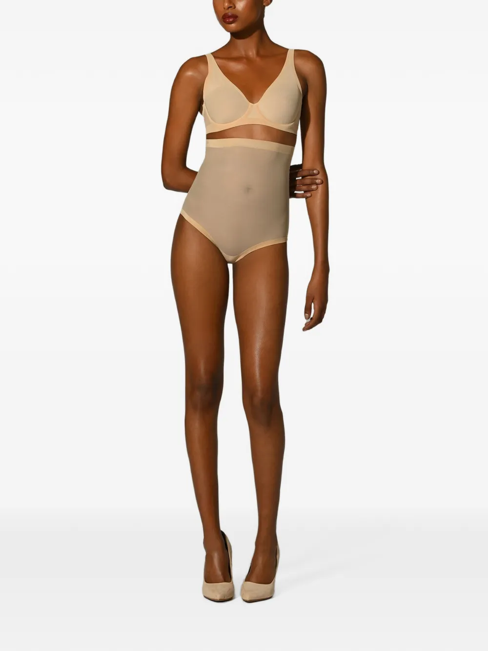 Wolford tulle underwired bra Beige