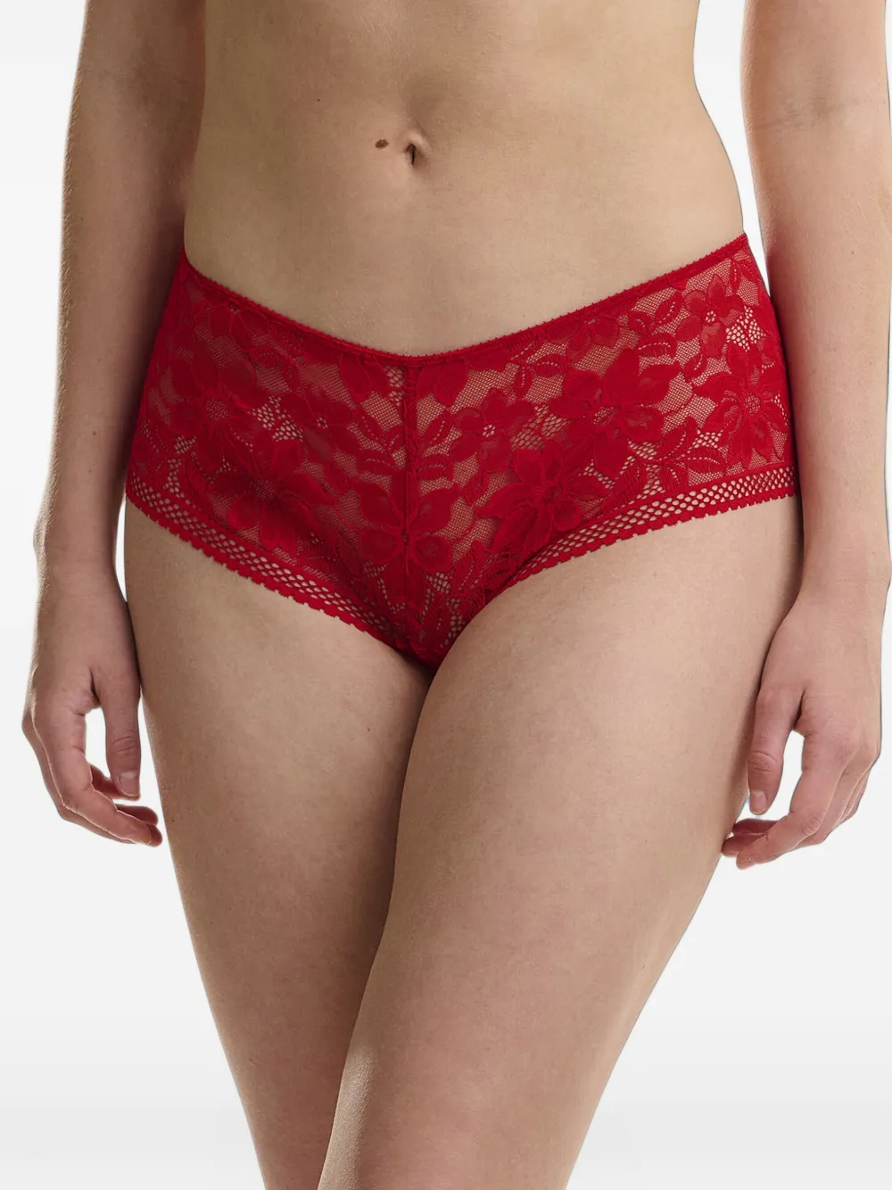 Wolford Slip met bloemenkant Rood