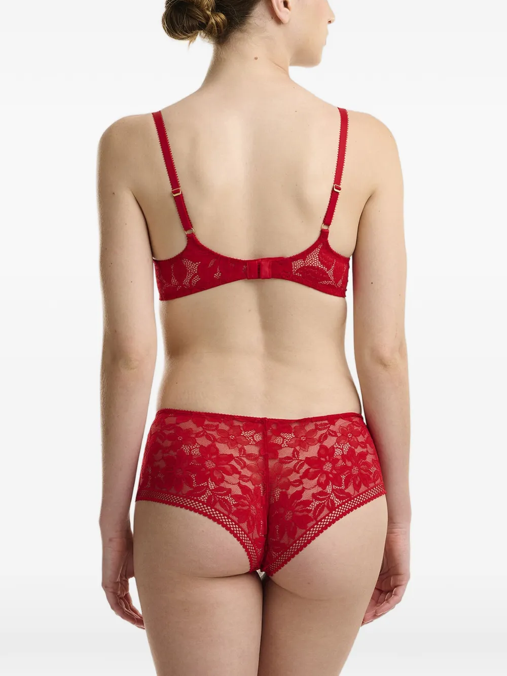 Wolford Slip met bloemenkant Rood