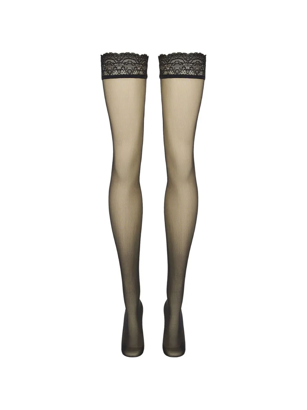 Wolford 10 Stay-Up-Strümpfe - Schwarz
