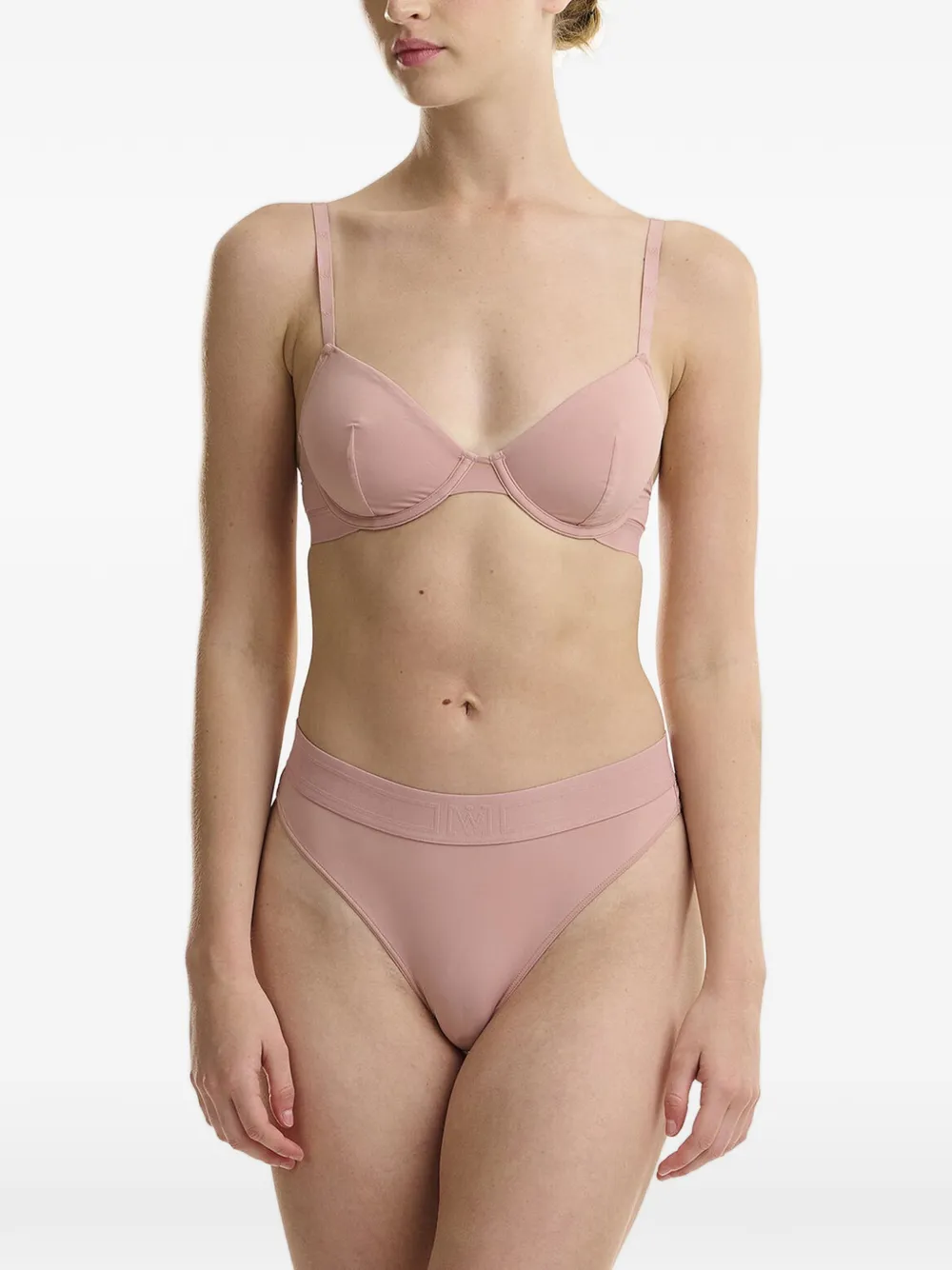 Wolford logo-waistband thong Roze