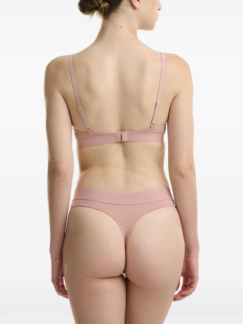 Wolford logo-waistband thong Roze
