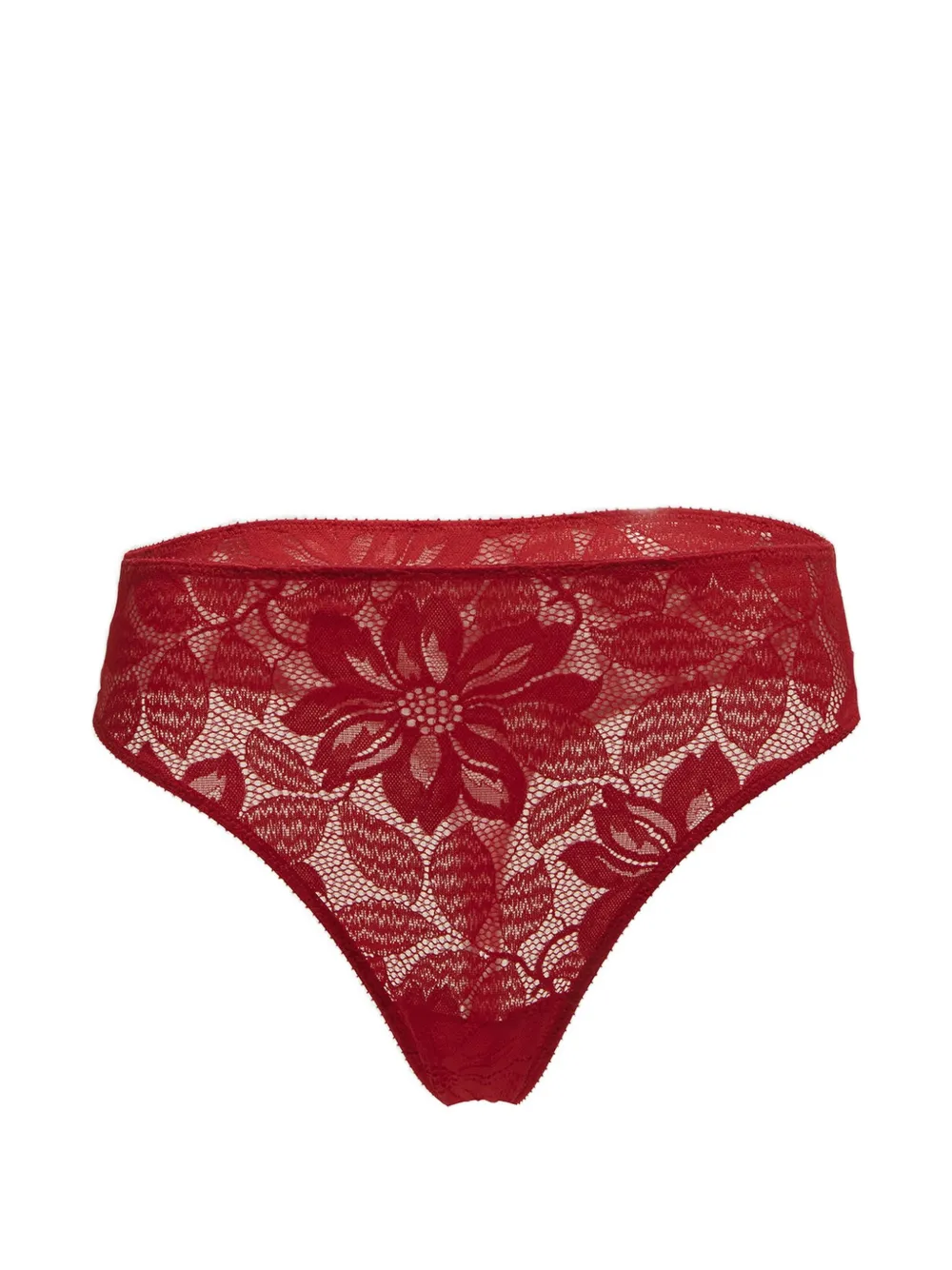 Wolford floral-lace thong - Rosso
