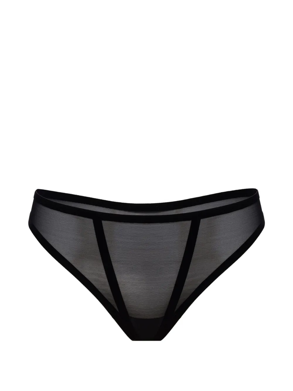Wolford stretch-mesh thong - Schwarz