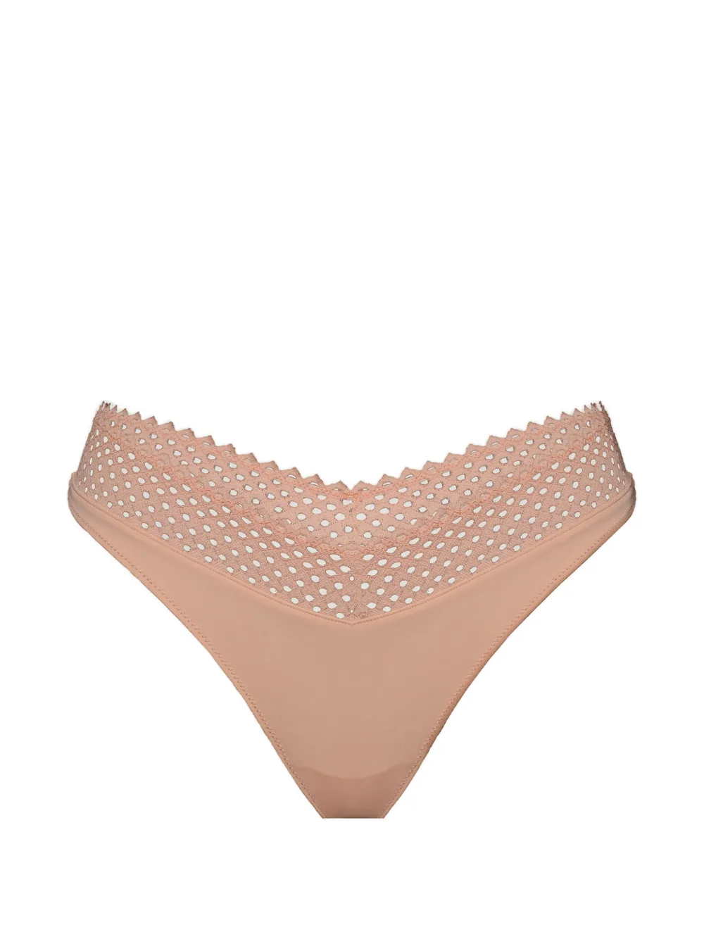 Wolford Romantic Net thong - Nude