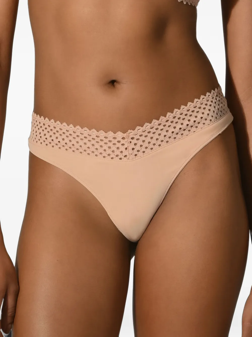 Wolford Romantic Net thong Beige