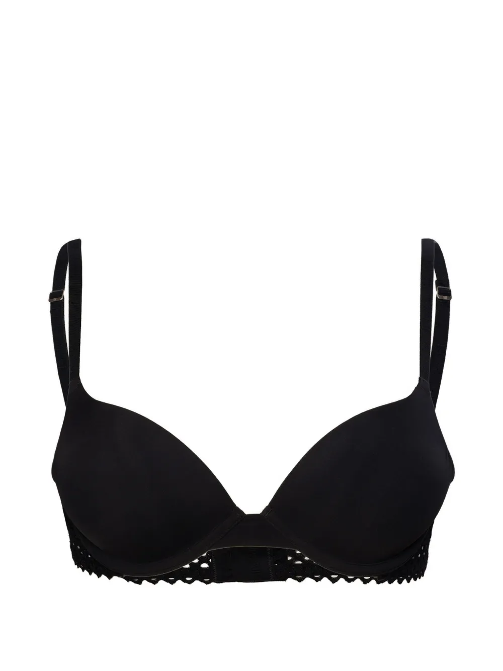 Wolford Romantic Net lace-trimmed push-up bra - Nero