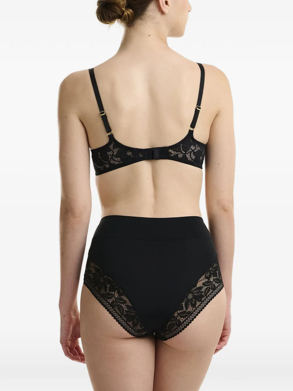 Wolford floral-lace push-up bra Zwart