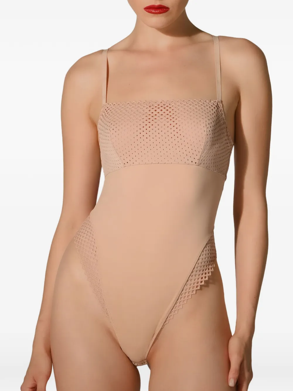 Wolford Romantic Net body Roze