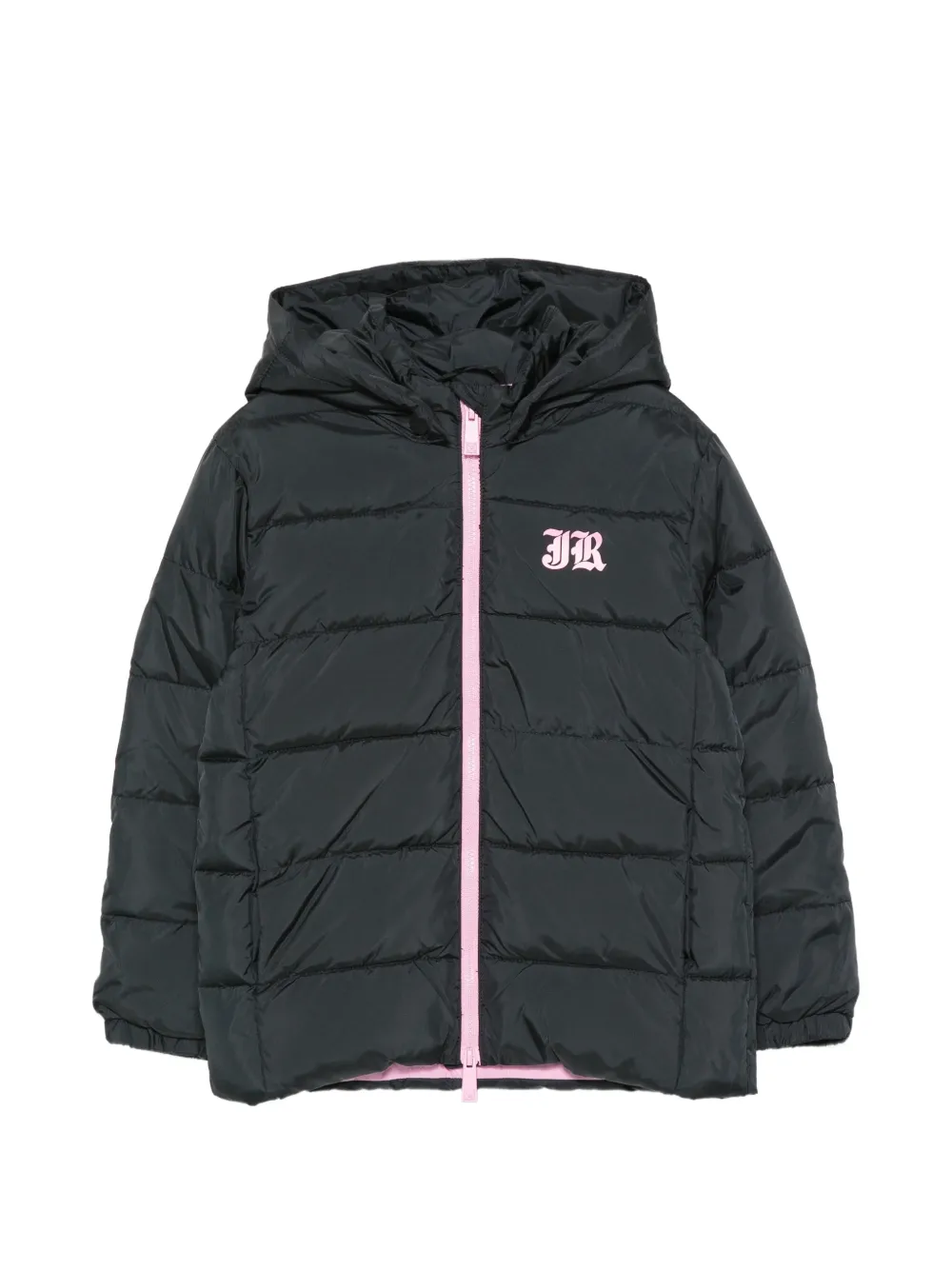 John Richmond Junior quilted hooded jacket - Nero
