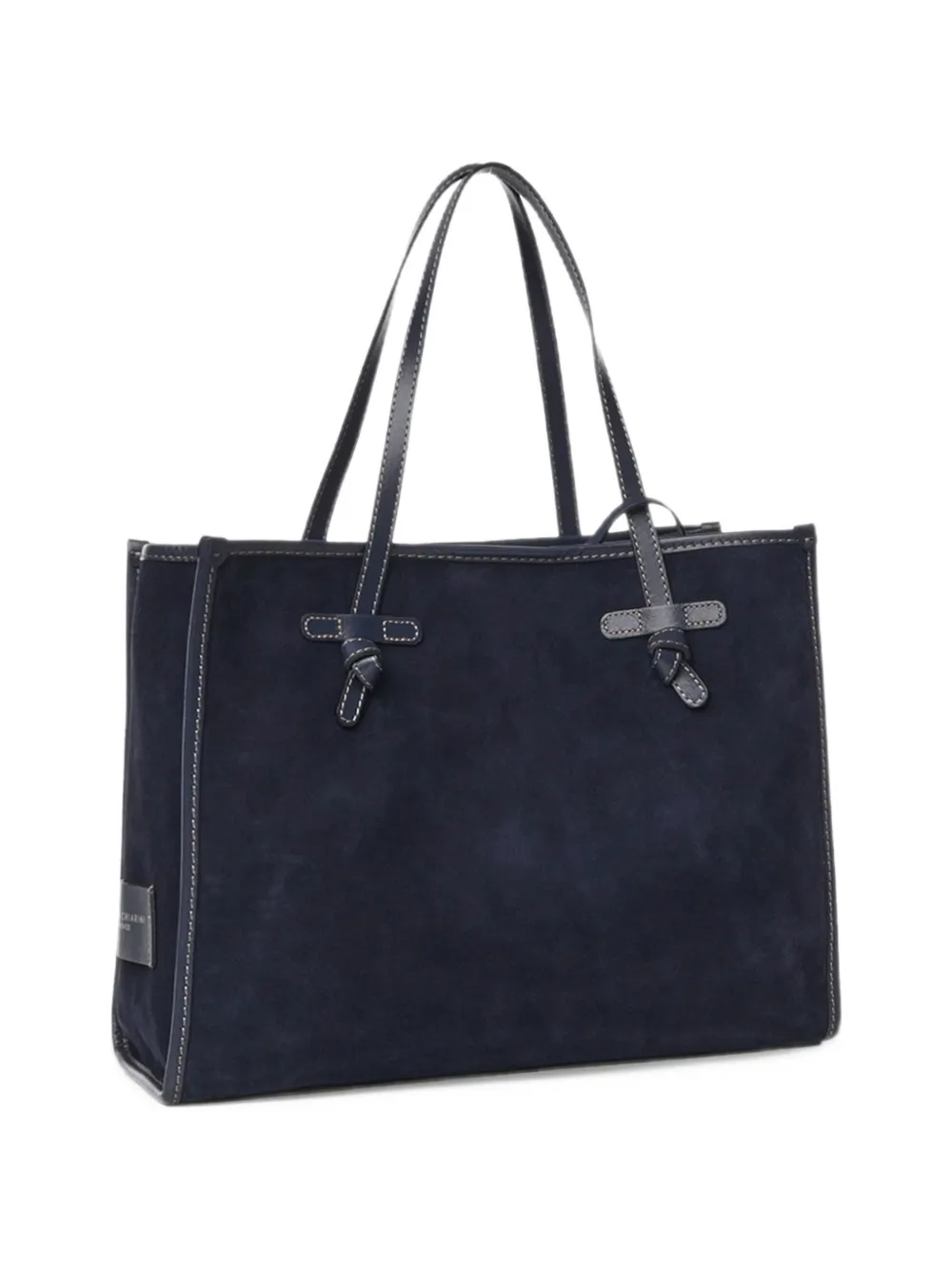 GIANNI CHIARINI large Marcella suede tote bag Blauw