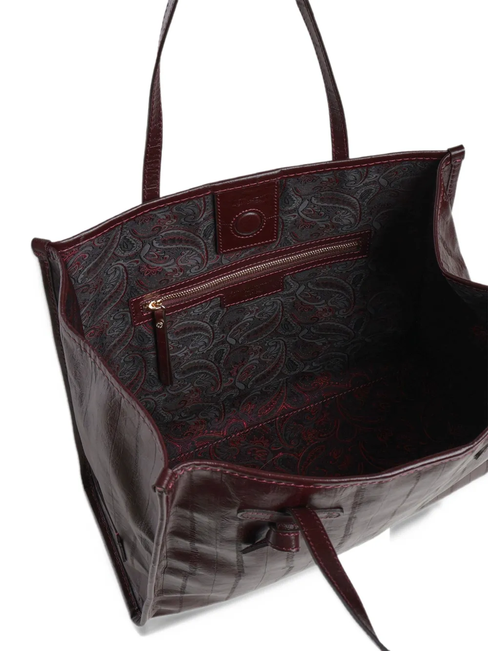 GIANNI CHIARINI large Marcella eel-effect leather tote bag Paars