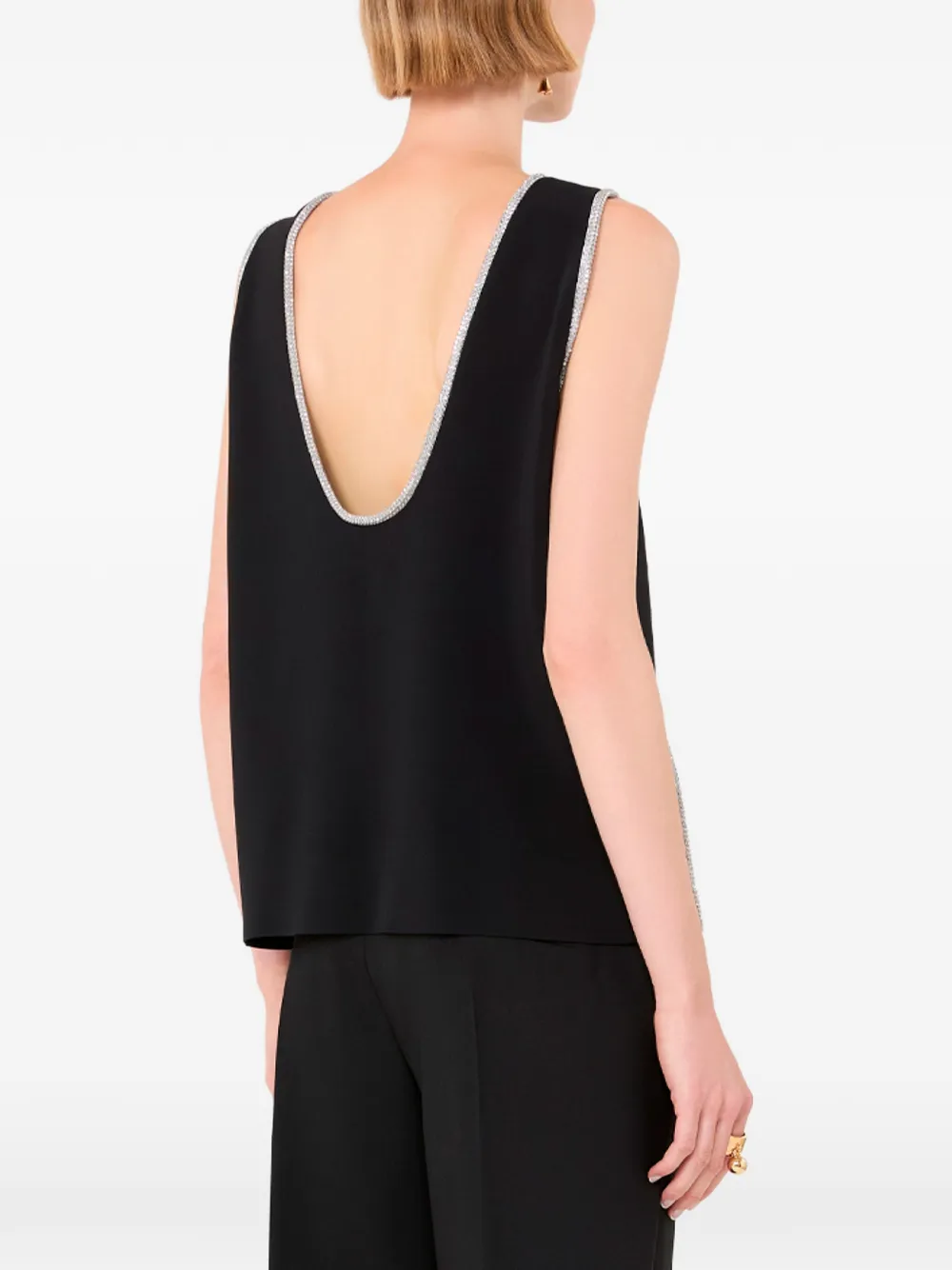 Sportmax Top verfraaid met stras Zwart