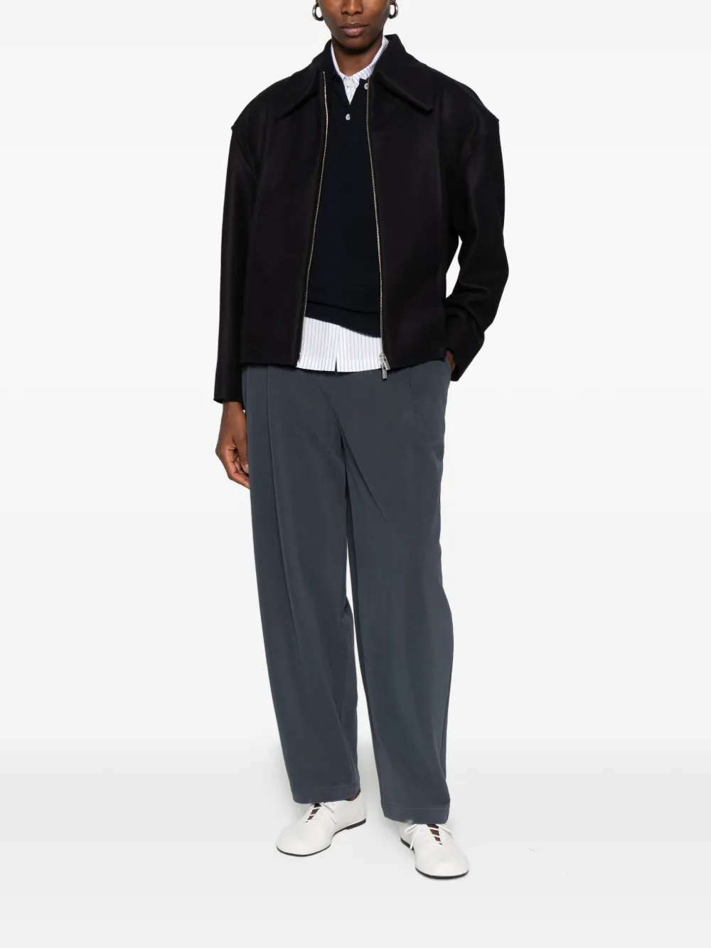 Brunello Cucinelli pleated track pants Blauw