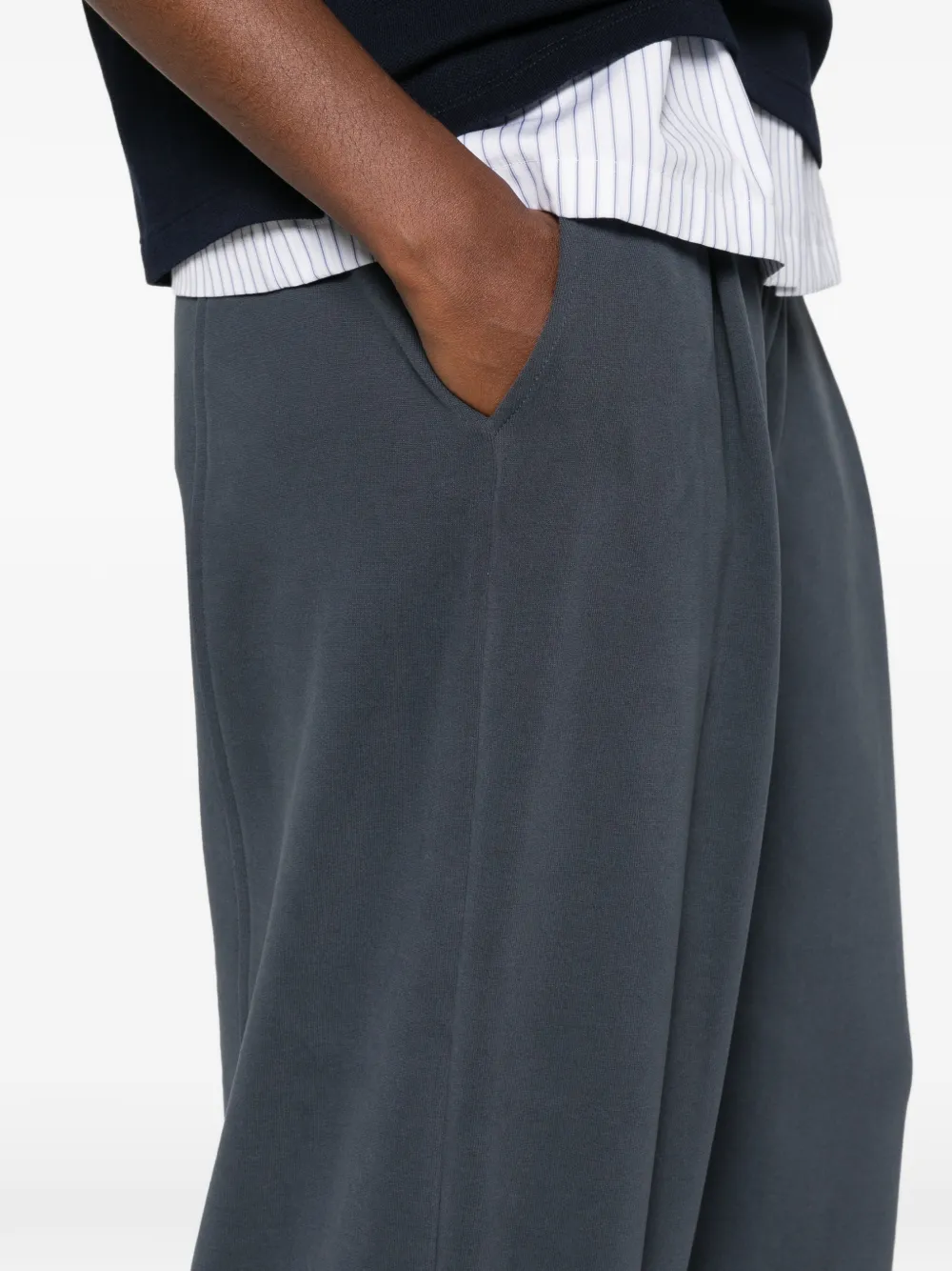Brunello Cucinelli pleated track pants Blauw
