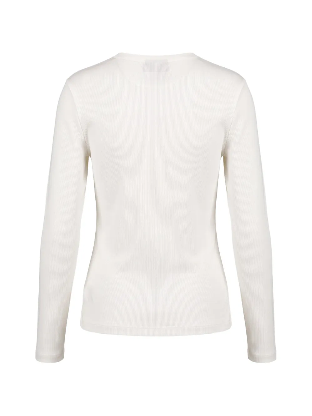 DONDUP Geribbeld T-shirt met lange mouwen Wit