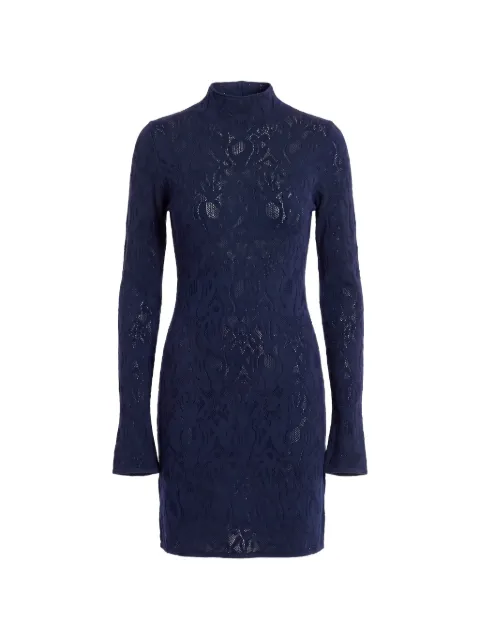 DONDUP open-knit long-sleeved mini dress