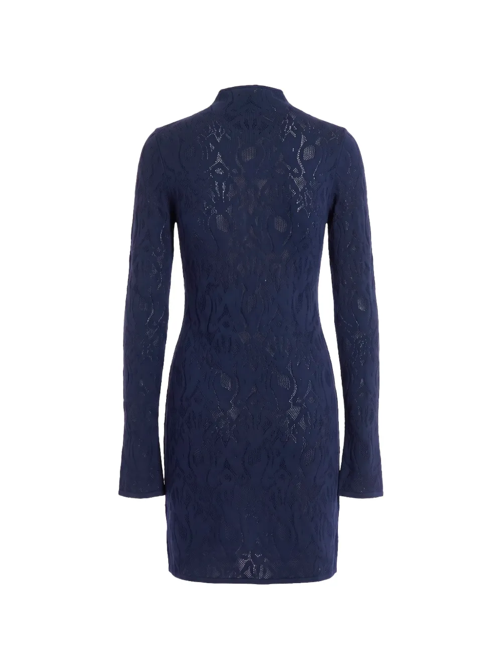 DONDUP Opengebreide mini-jurk met lange mouwen Blauw