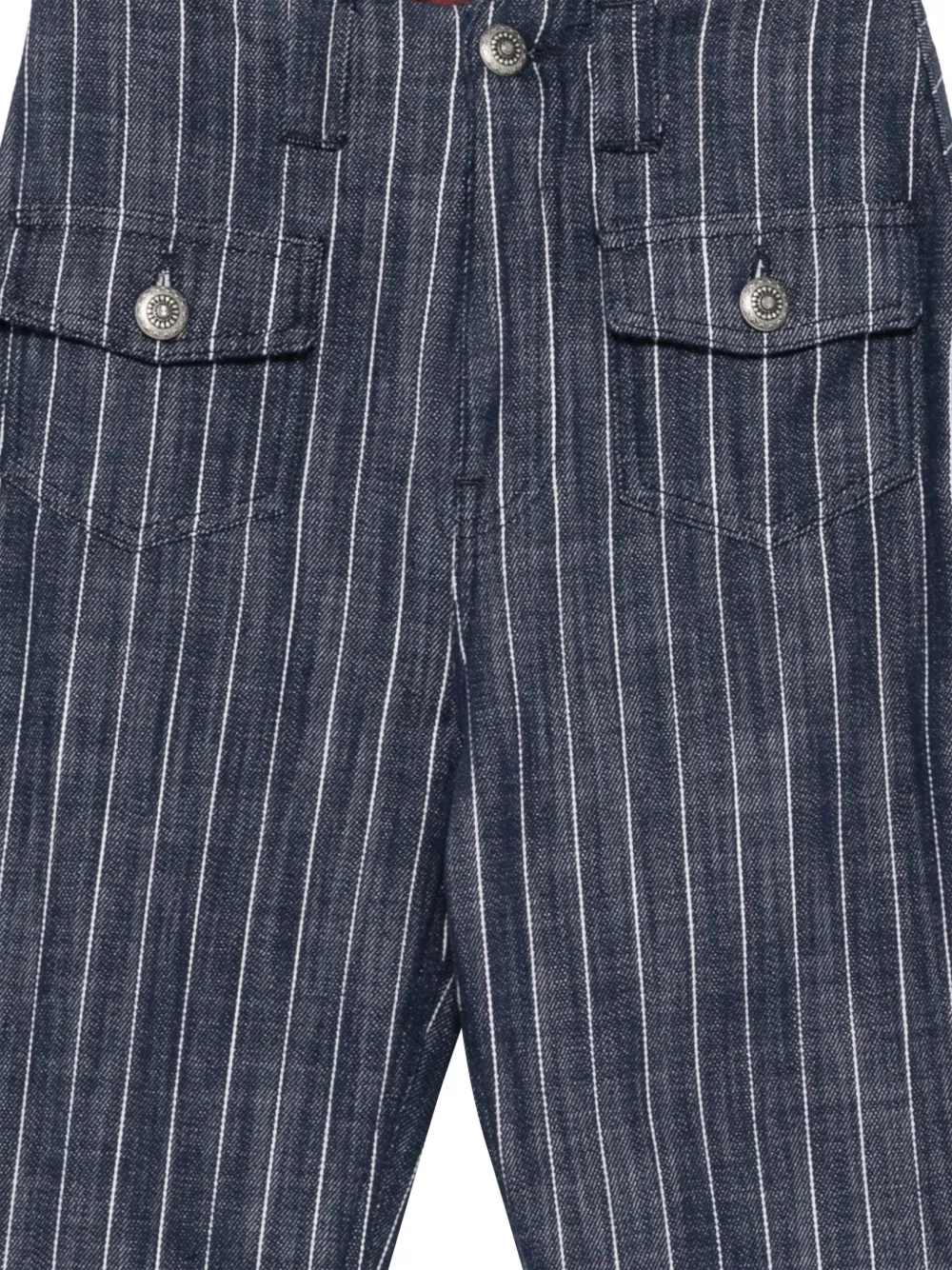 DONDUP pinstripe-pattern flared trousers Blauw