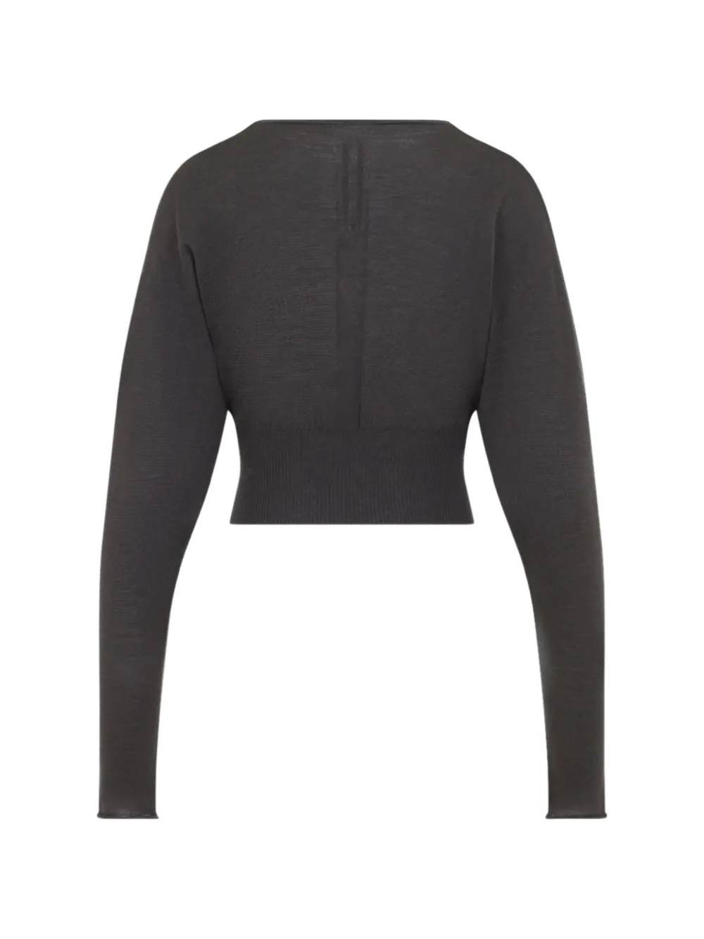 Rick Owens V-neck cropped sweater Grijs