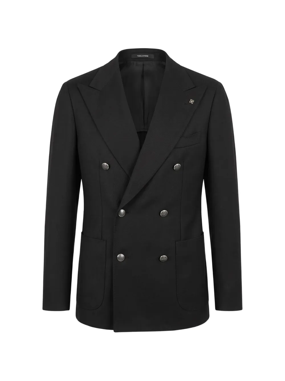 Tagliatore double-breasted wool blazer - Schwarz