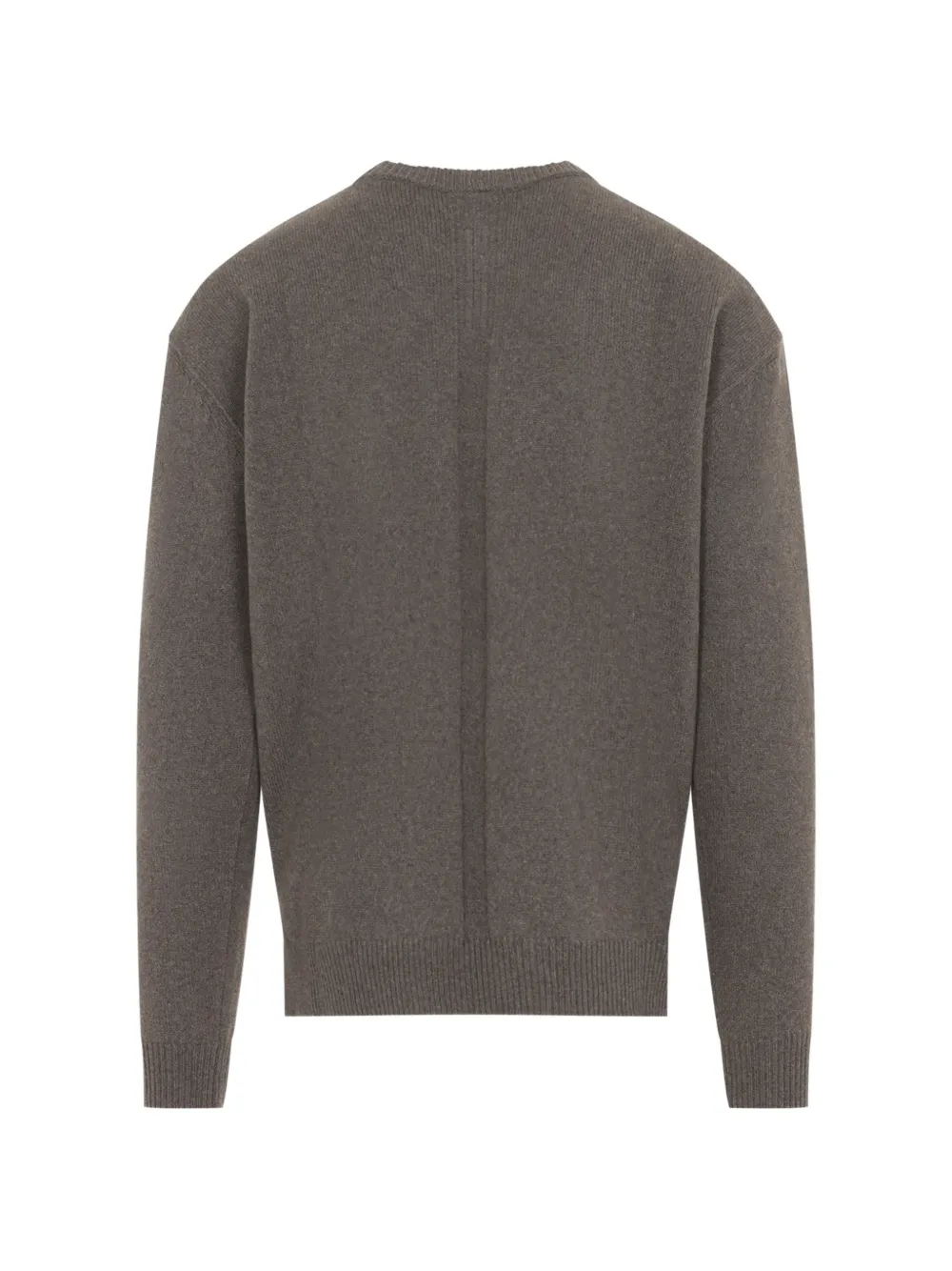Rick Owens ribbed-trim side-slit sweater Grijs