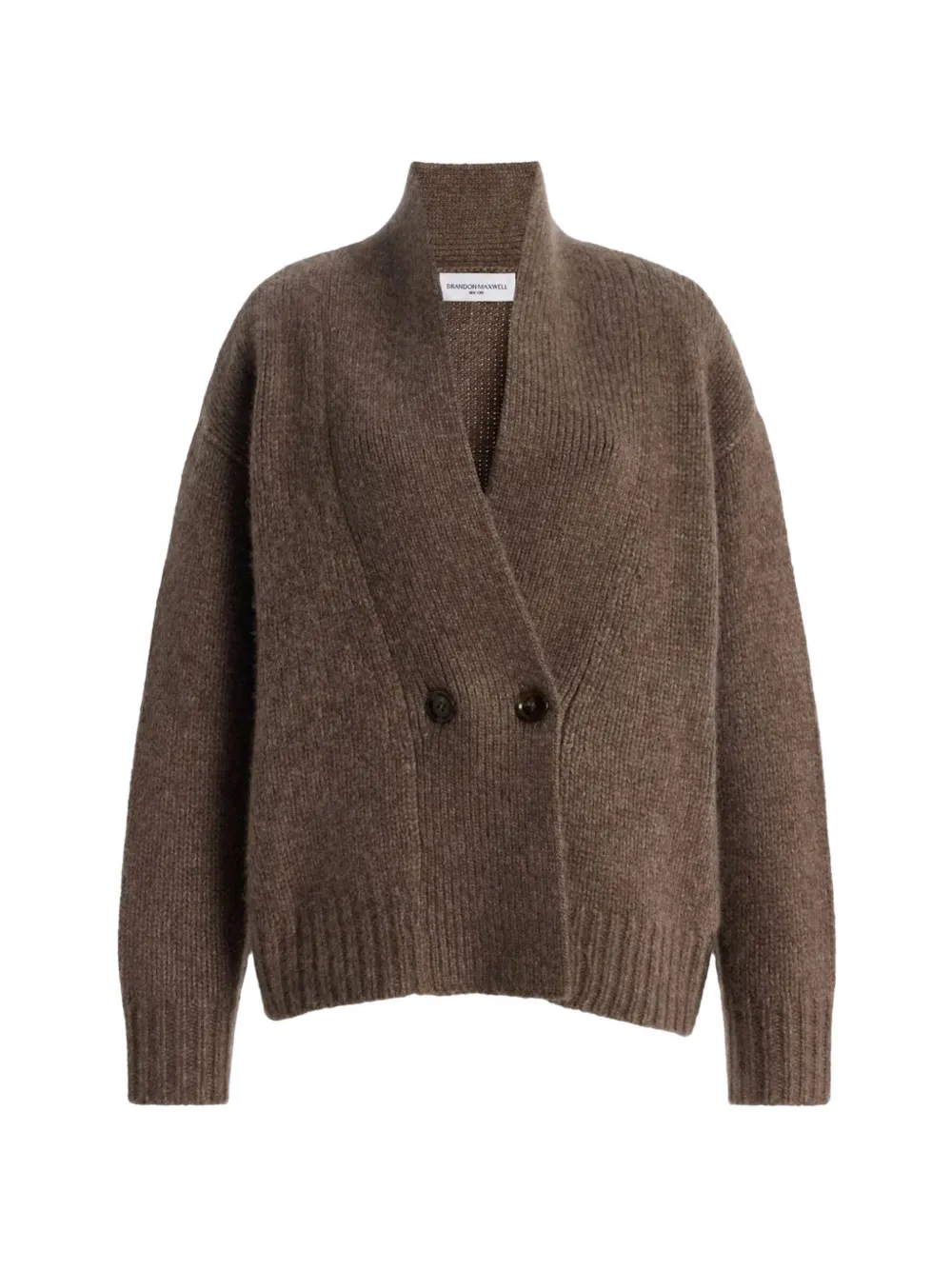Brandon Maxwell Lowen double-breasted cardigan - Brown