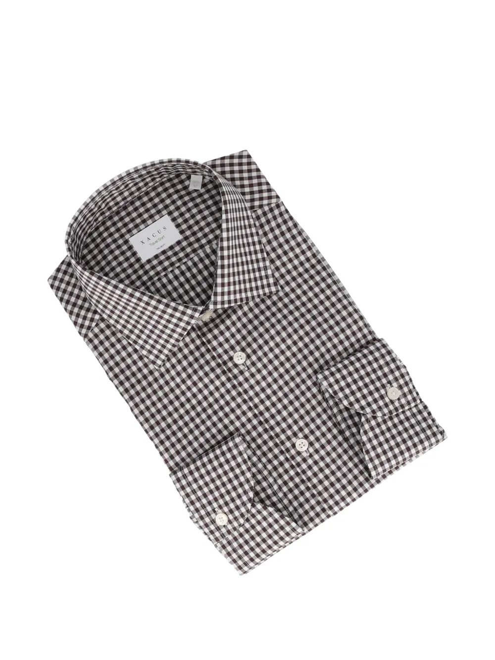 Xacus gingham-pattern cotton shirt Bruin