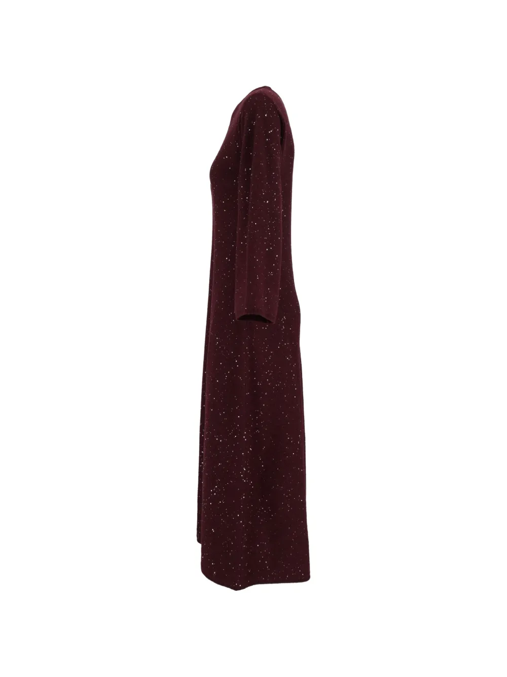 Antonelli sequin-embellished knitted midi dress Rood