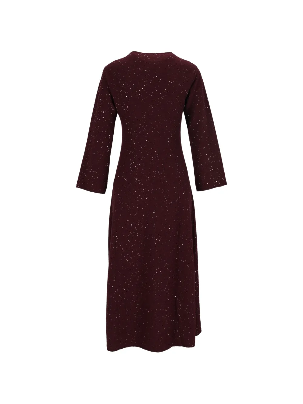 Antonelli sequin-embellished knitted midi dress Rood