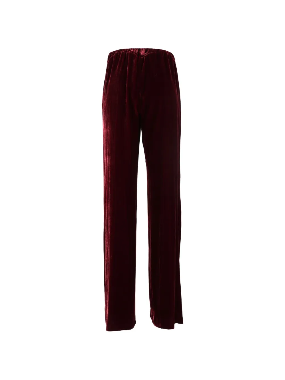 Antonelli velvet-effect wide-leg trousers Rood
