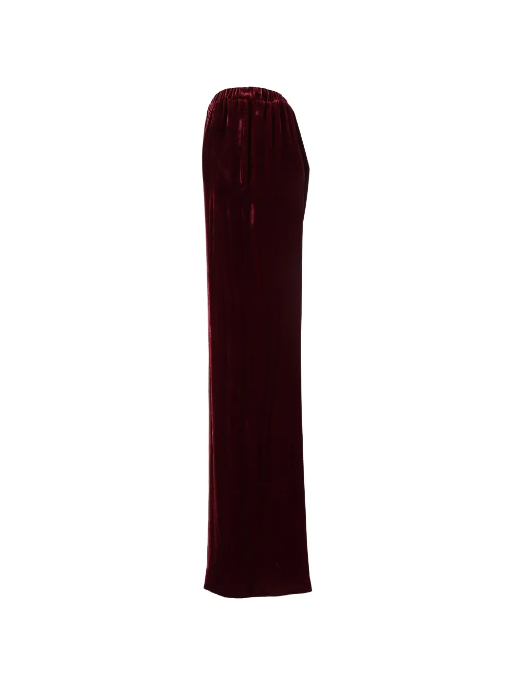 Antonelli velvet-effect wide-leg trousers Rood