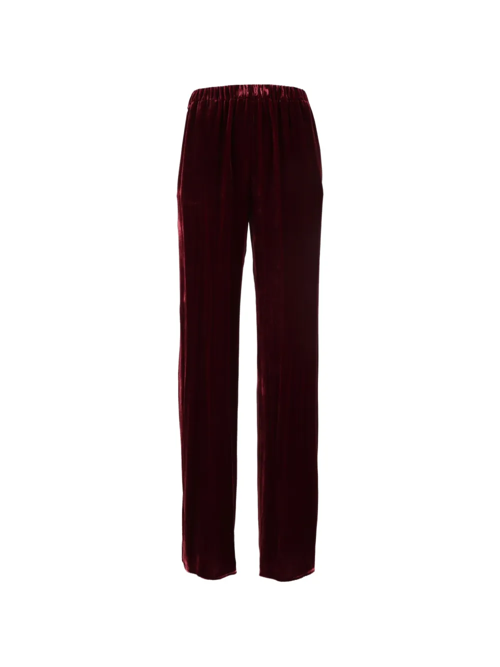 Antonelli velvet-effect wide-leg trousers Rood