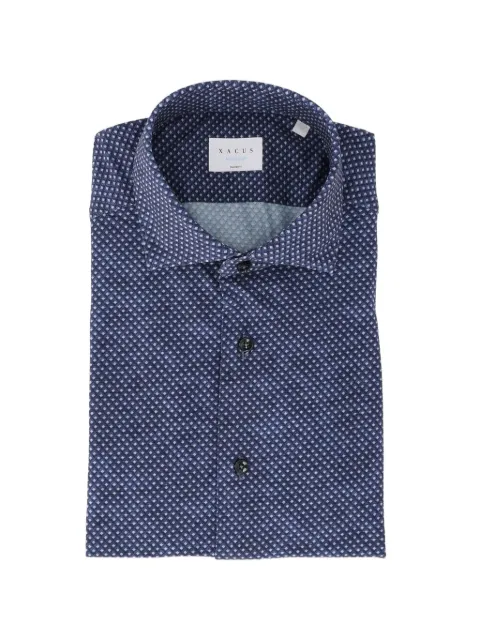 Xacus Active micro-geometric print shirt